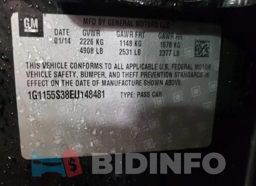 1G1155S38EU148481 Photo# 12
