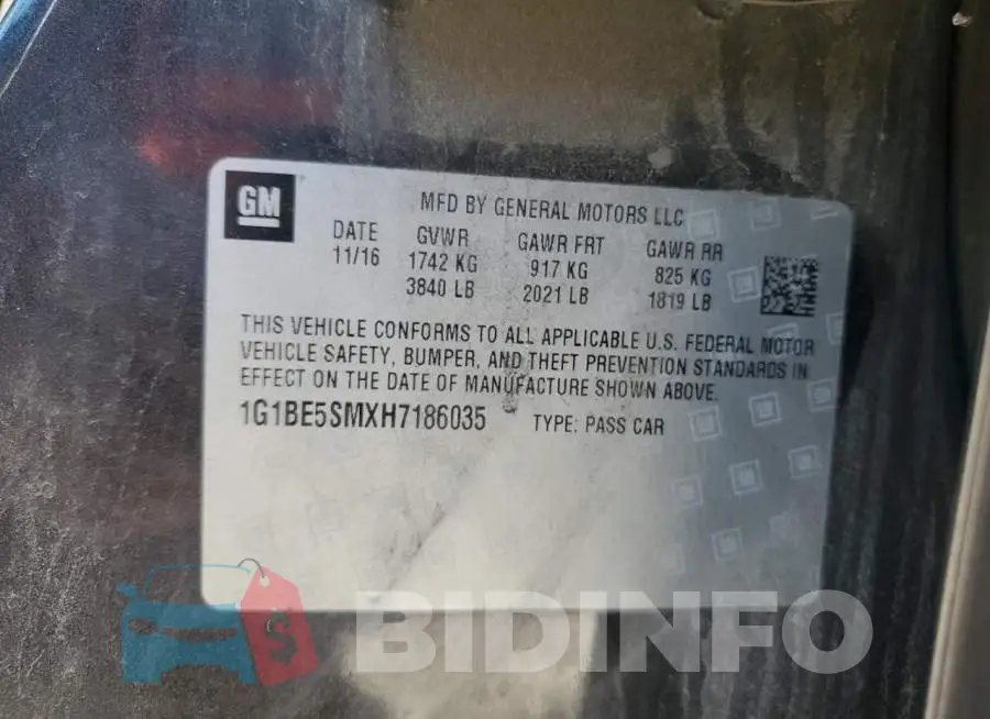 1G1BE5SMXH7186035 Photo# 10