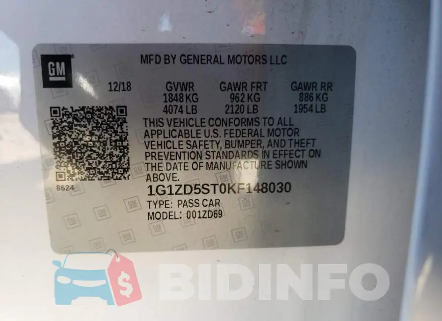 1G1ZD5ST0KF148030 Photo# 12