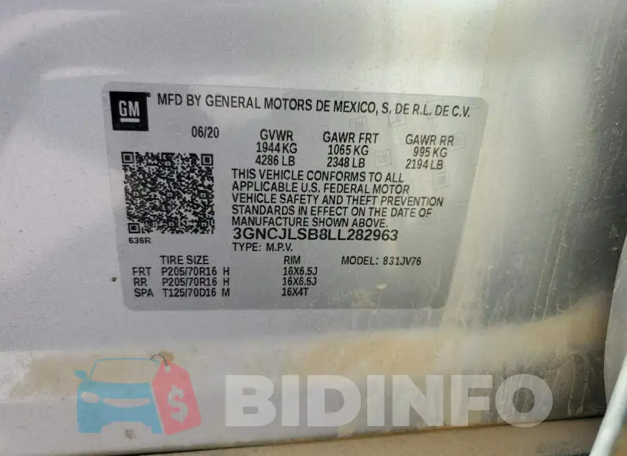 3GNCJLSB8LL282963 Photo# 13