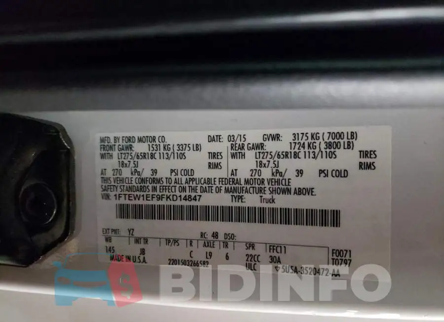 1FTEW1EF9FKD14847 Photo# 12
