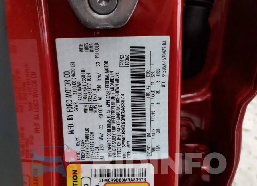 3FMCR9B60MRA83973 Photo# 13