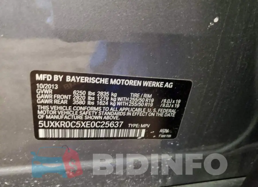 5UXKR0C5XE0C25637 Photo# 12