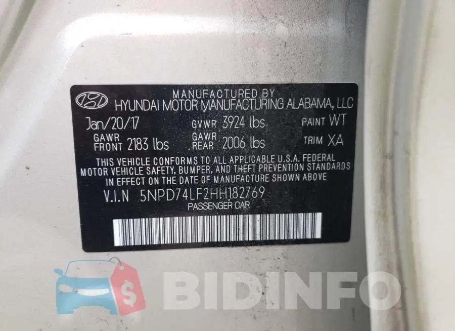 5NPD74LF2HH182769 Photo# 12