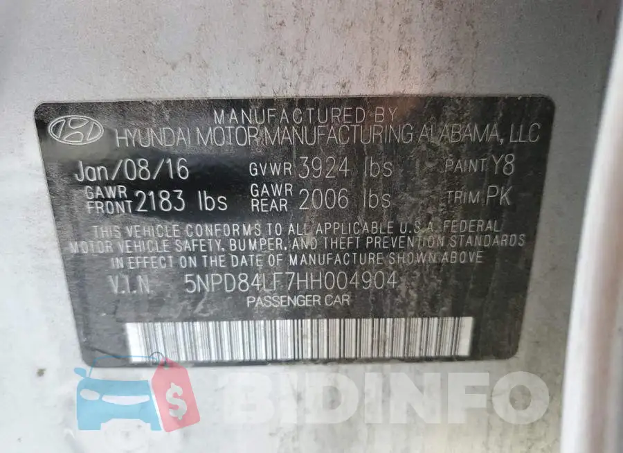 5NPD84LF7HH004904 Photo# 12