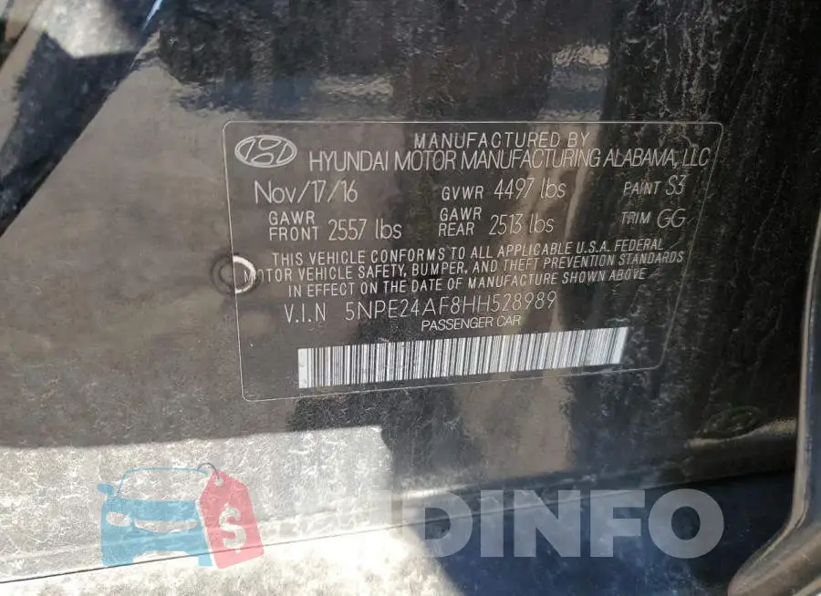 5NPE24AF8HH528989 Photo# 12