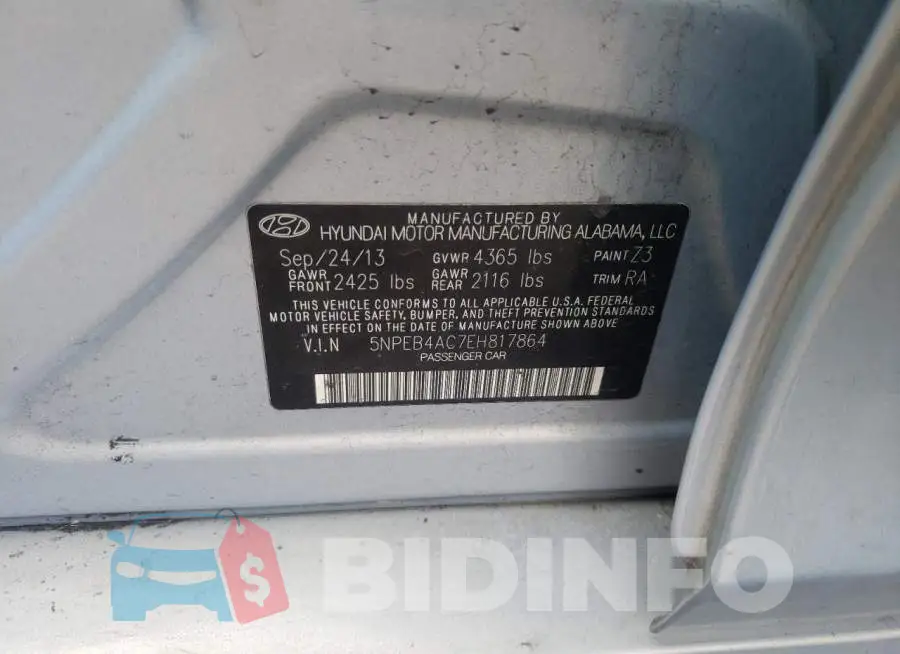 5NPEB4AC7EH817864 Photo# 12