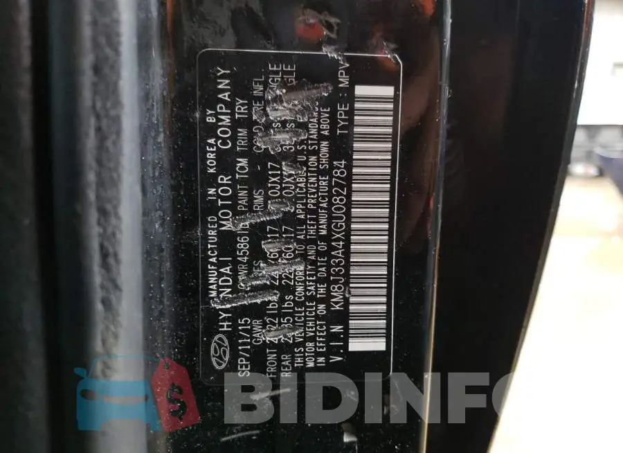 KM8J33A4XGU082784 Photo# 12