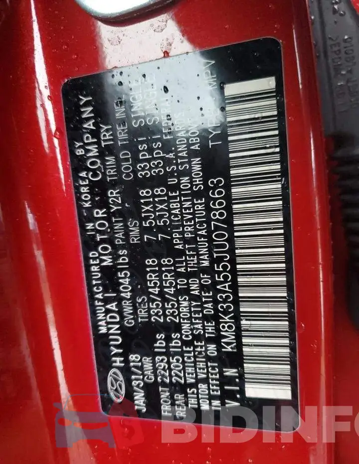 KM8K33A55JU078663 Photo# 12