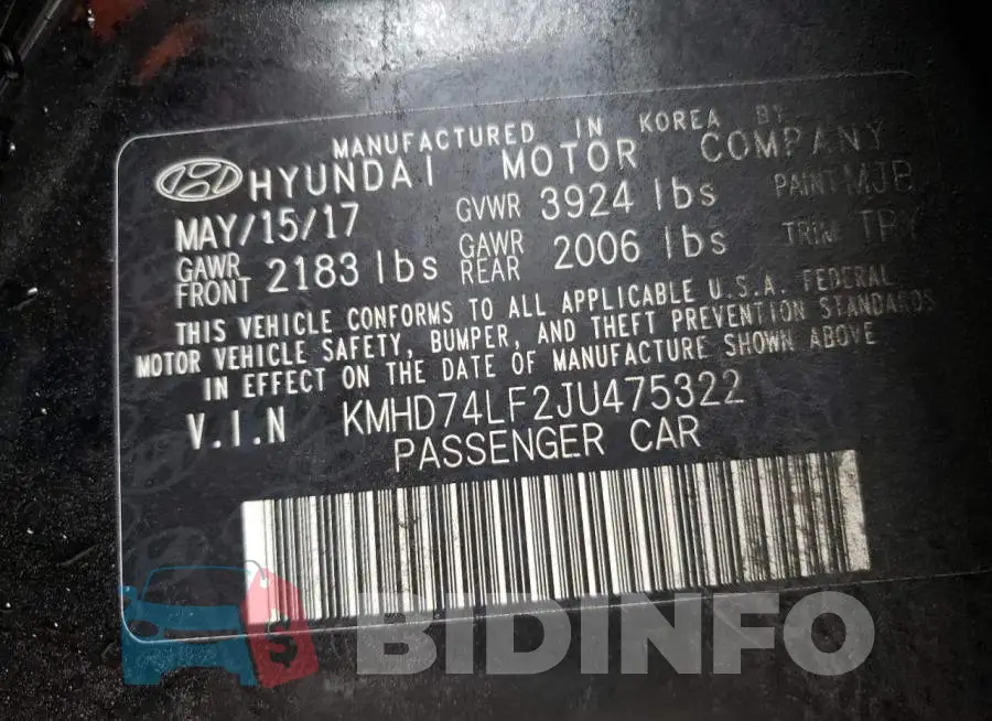 KMHD74LF2JU475322 Photo# 12