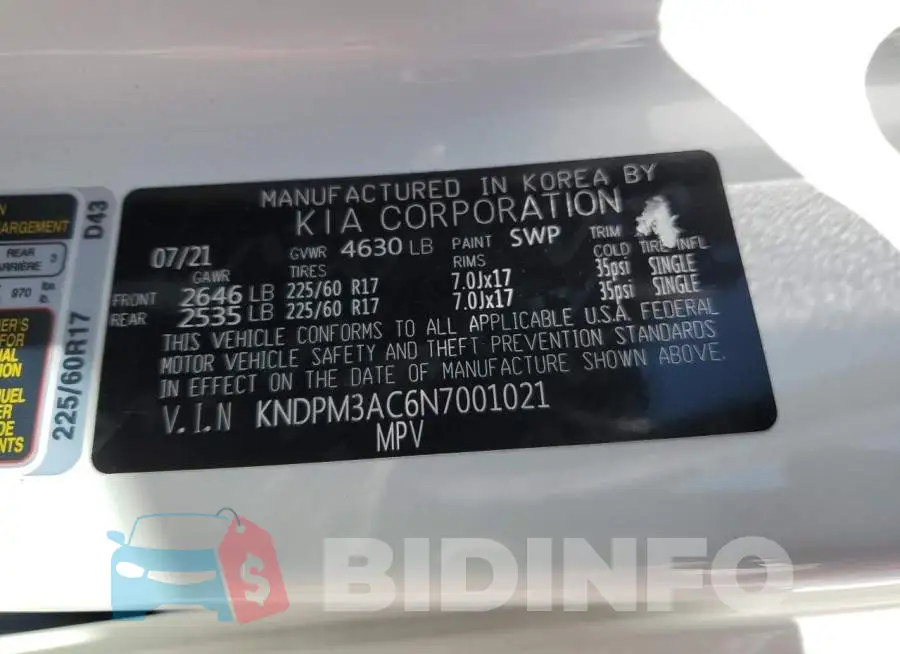 KNDPM3AC6N7001021 Photo# 12