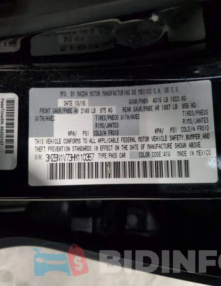 3MZBN1V73HM110357 Photo# 10