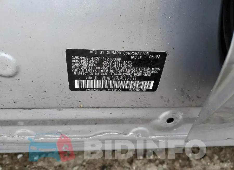 JF1VBAF66N9012731 Photo# 12