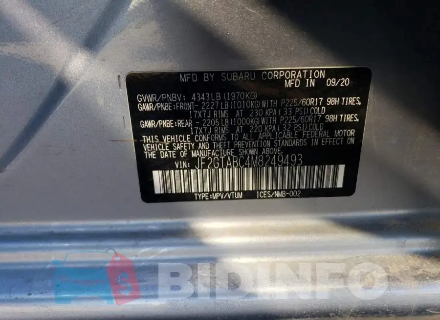 JF2GTABC4M8249493 Photo# 12