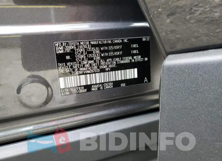 2T3G1RFV4NW287039 Photo# 10