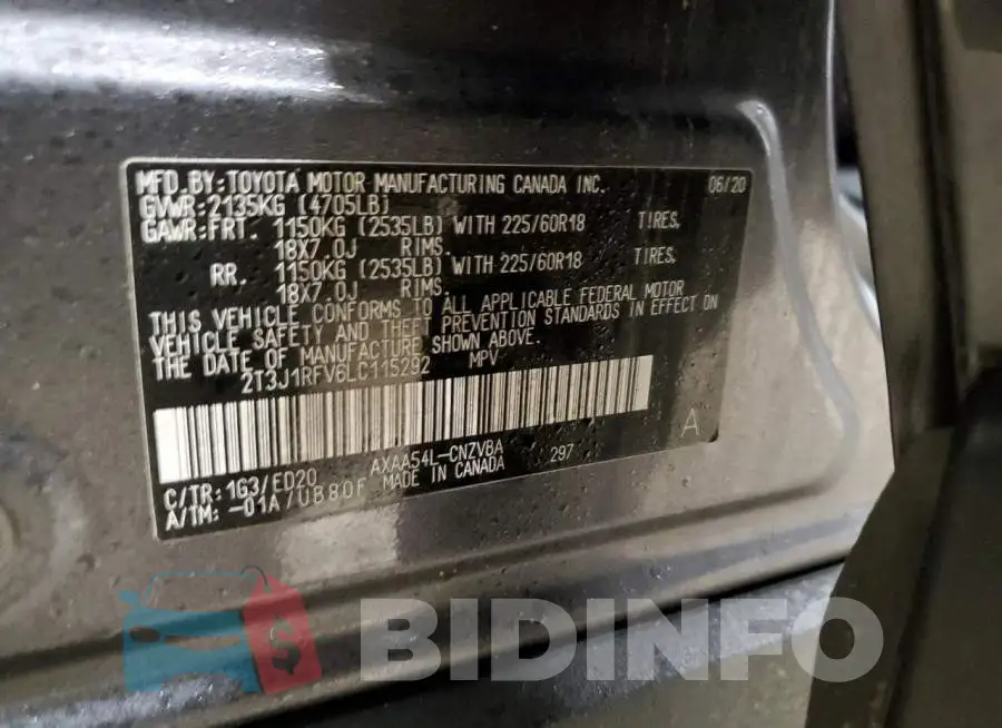 2T3J1RFV6LC115292 Photo# 12