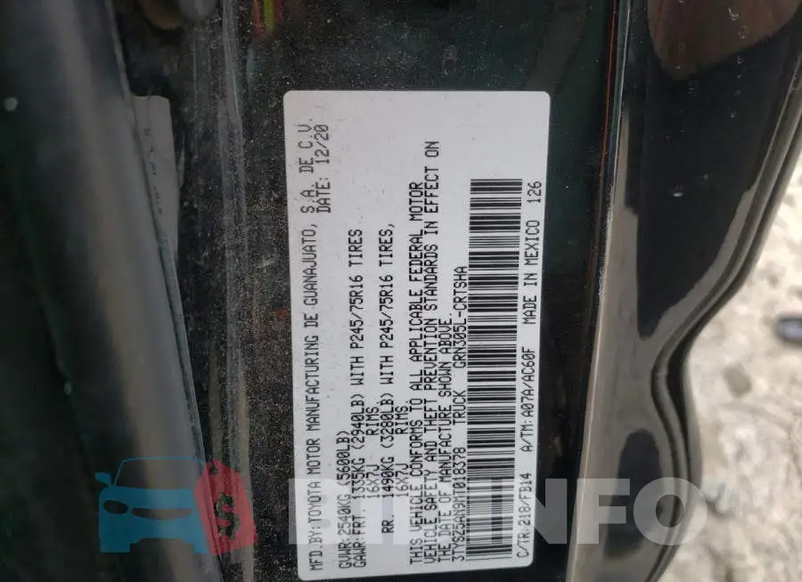 3TYSZ5AN9MT018378 Photo# 12