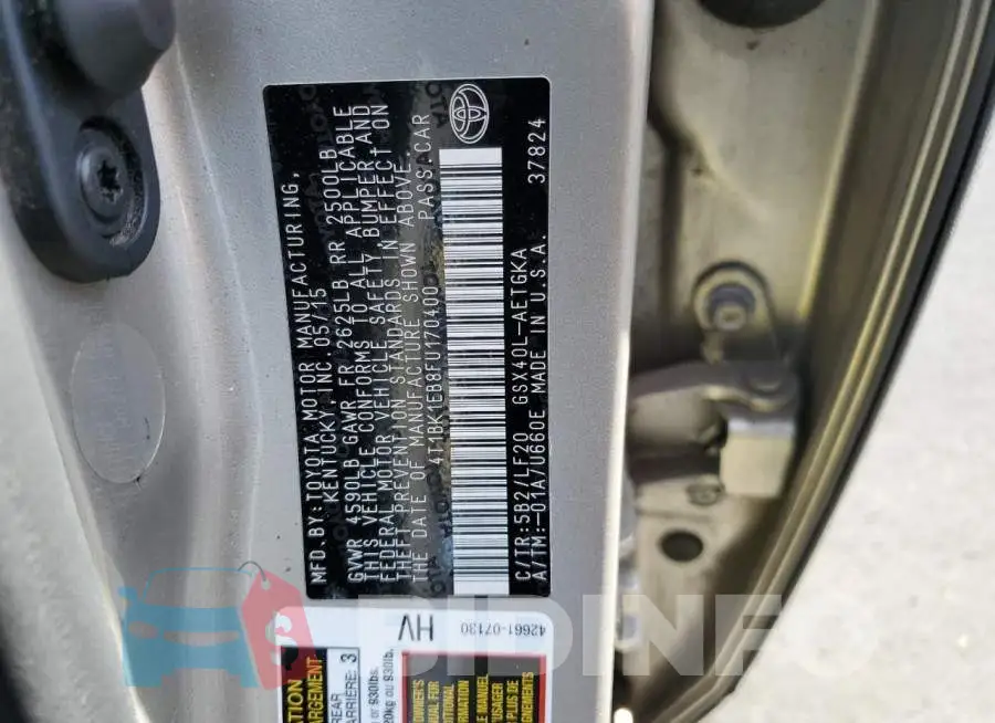4T1BK1EB8FU170400 Photo# 12