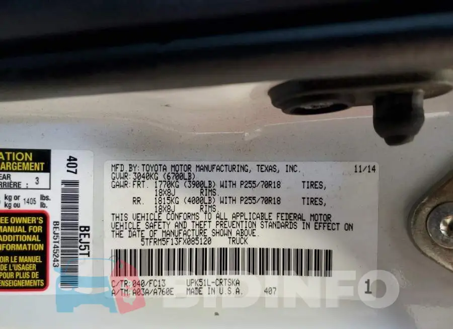 5TFRM5F13FX085120 Photo# 12