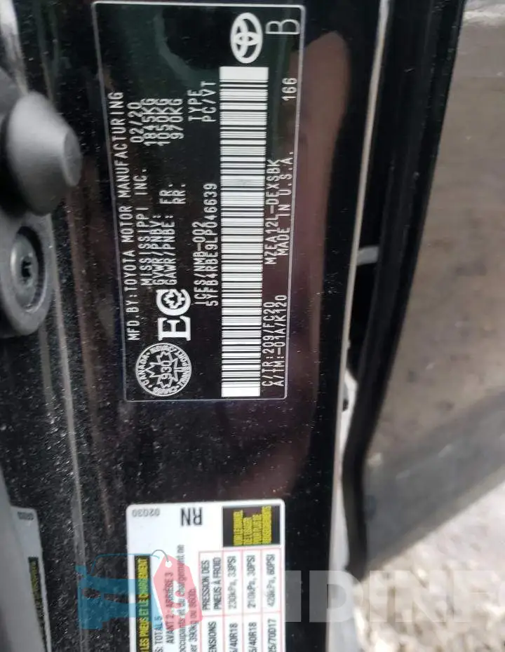 5YFB4RBE9LP046639 Photo# 13