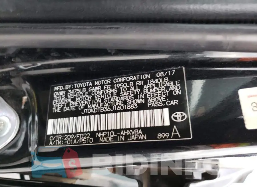 JTDKDTB36J1601883 Photo# 12