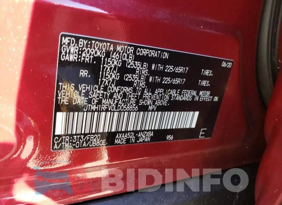 JTMH1RFV0LD058856 Photo# 14