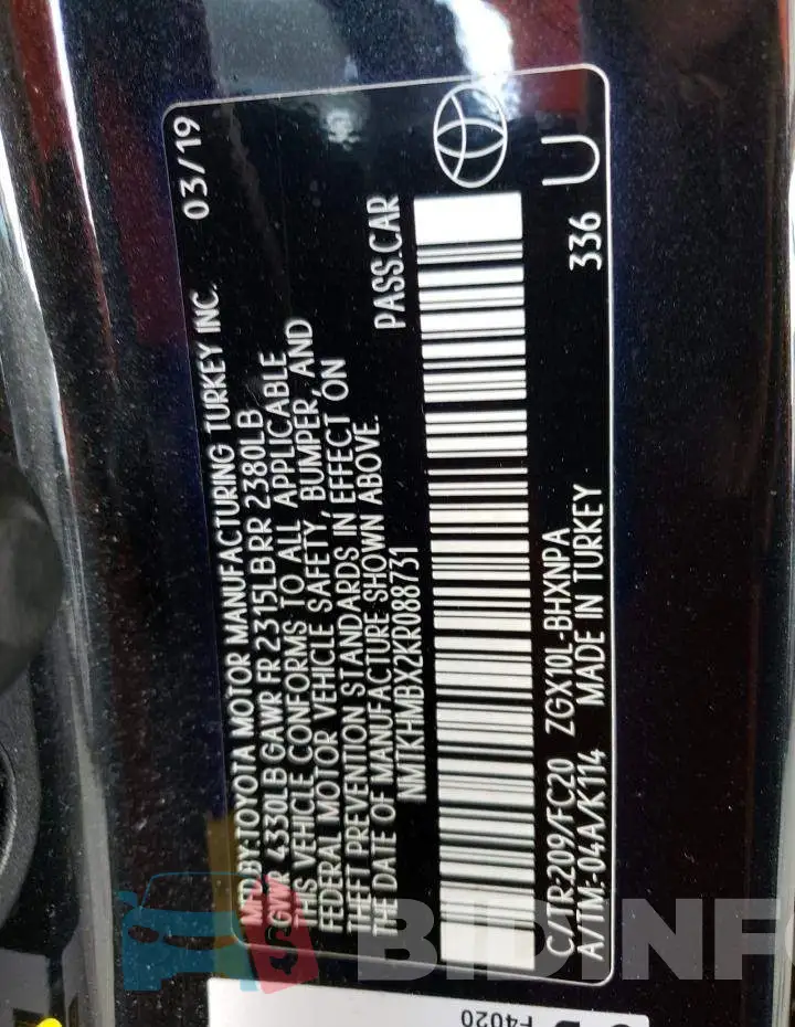 NMTKHMBX2KR088731 Photo# 12