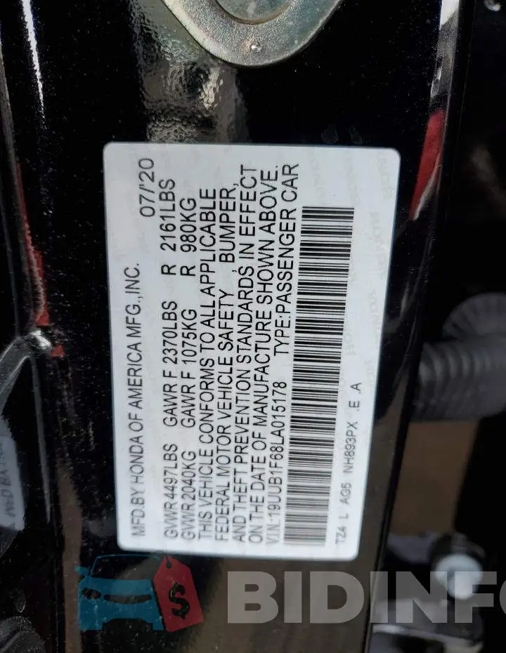 19UUB1F68LA015178 Photo# 12