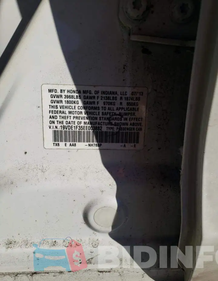 19VDE1F35EE003882 Photo# 12