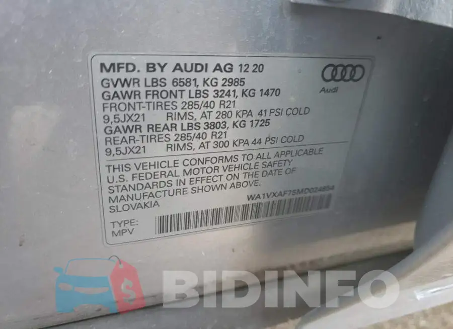 WA1VXAF75MD024654 Photo# 10