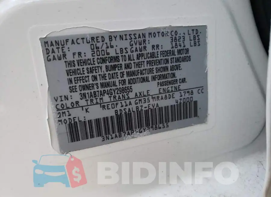 3N1AB7AP4GY298655 Photo# 12