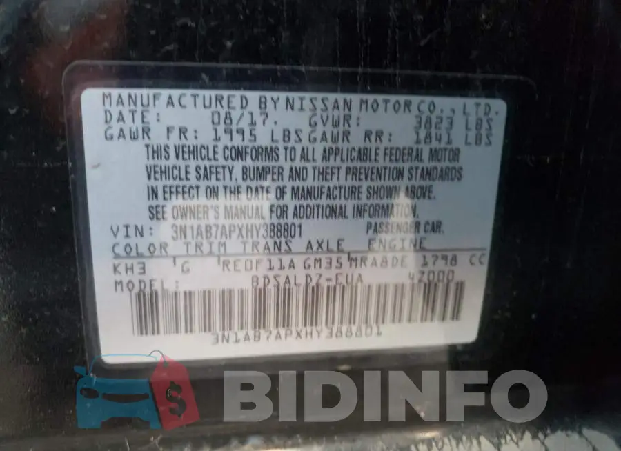 3N1AB7APXHY388801 Photo# 12