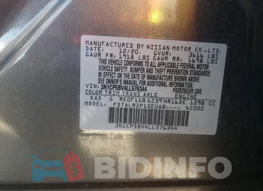 3N1CP5BV4LL576344 Photo# 13