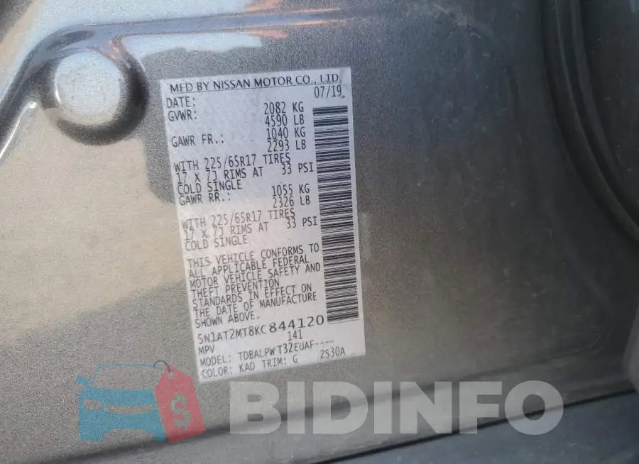 5N1AT2MT8KC844120 Photo# 14
