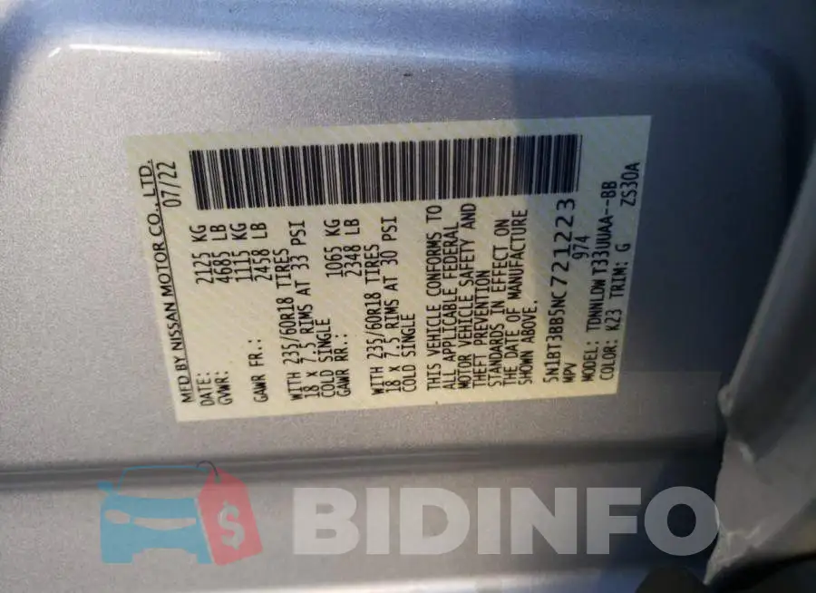 5N1BT3BB5NC721223 Photo# 10