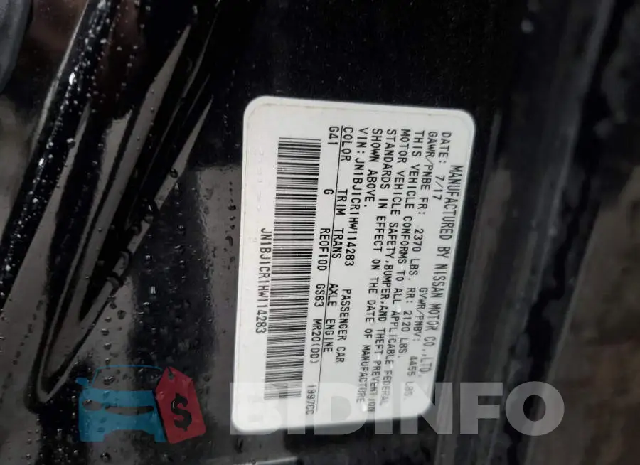 JN1BJ1CR1HW114283 Photo# 12