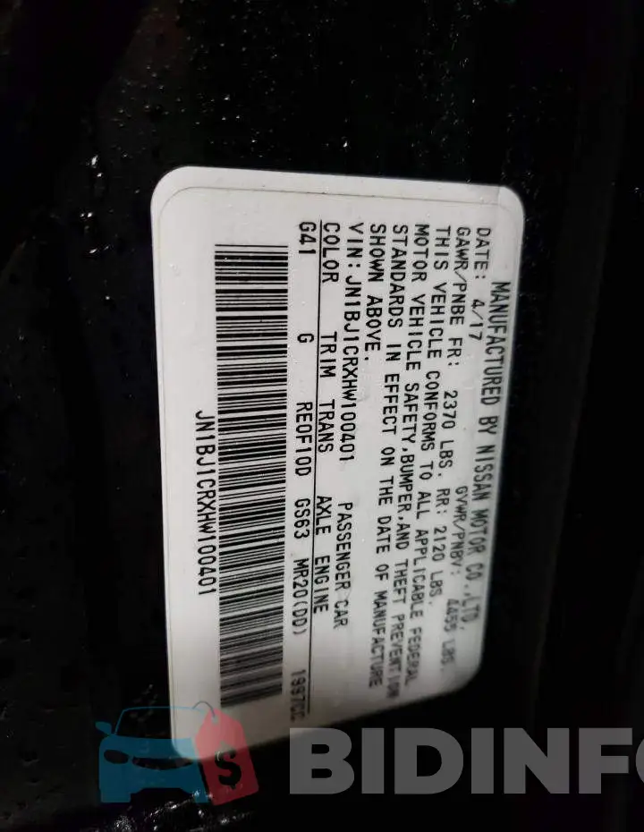 JN1BJ1CRXHW100401 Photo# 12