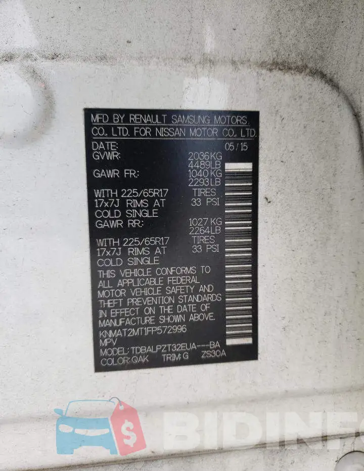 KNMAT2MT1FP572996 Photo# 13