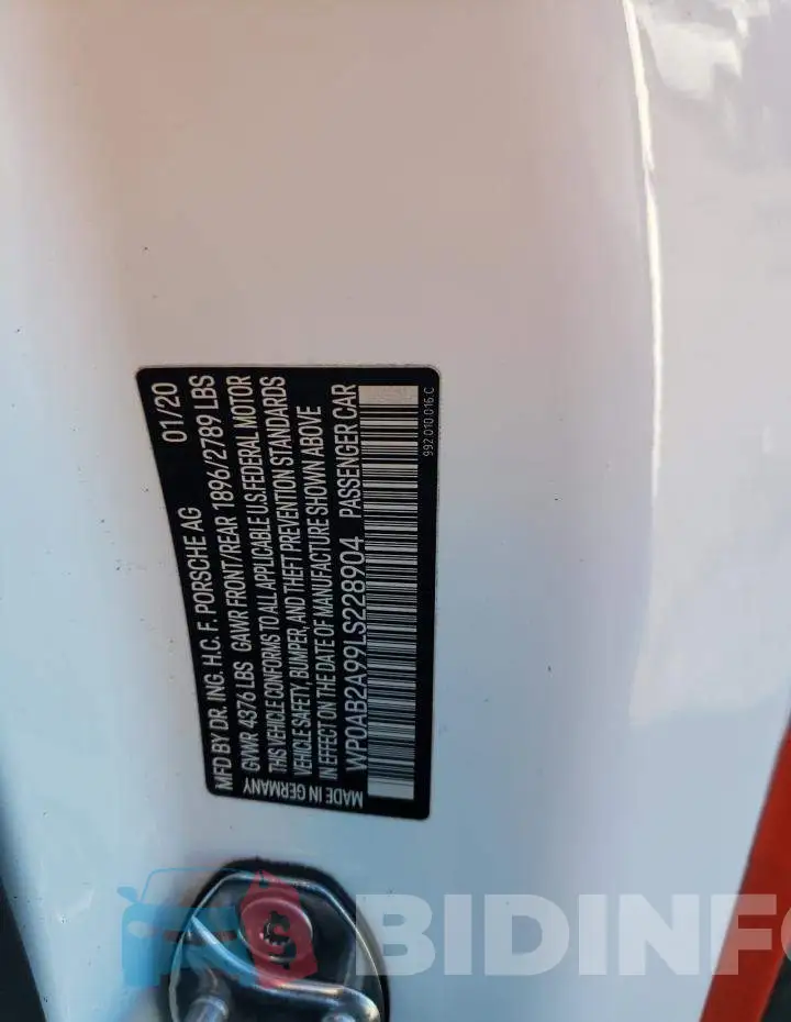 WP0AB2A99LS228904 Photo# 12