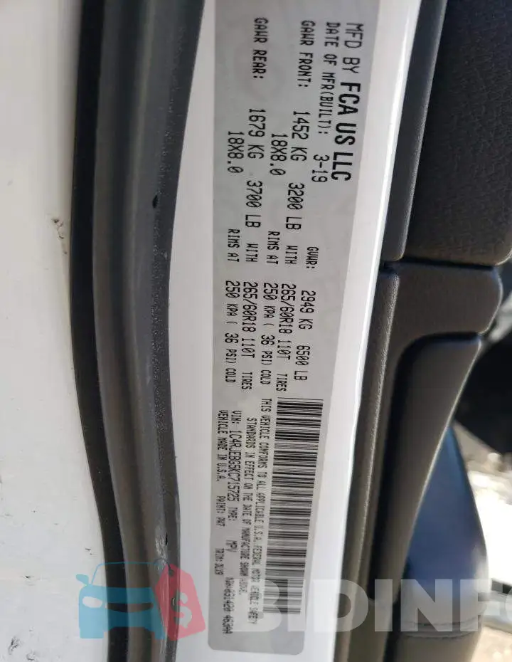 1C4RJEBG5KC715725 Photo# 14