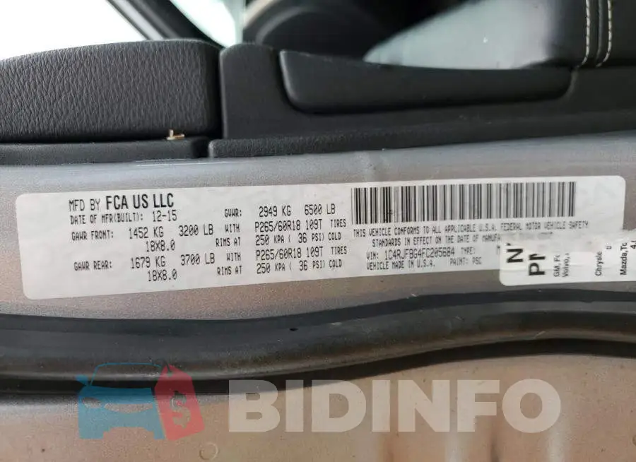 1C4RJFBG4FC205684 Photo# 12