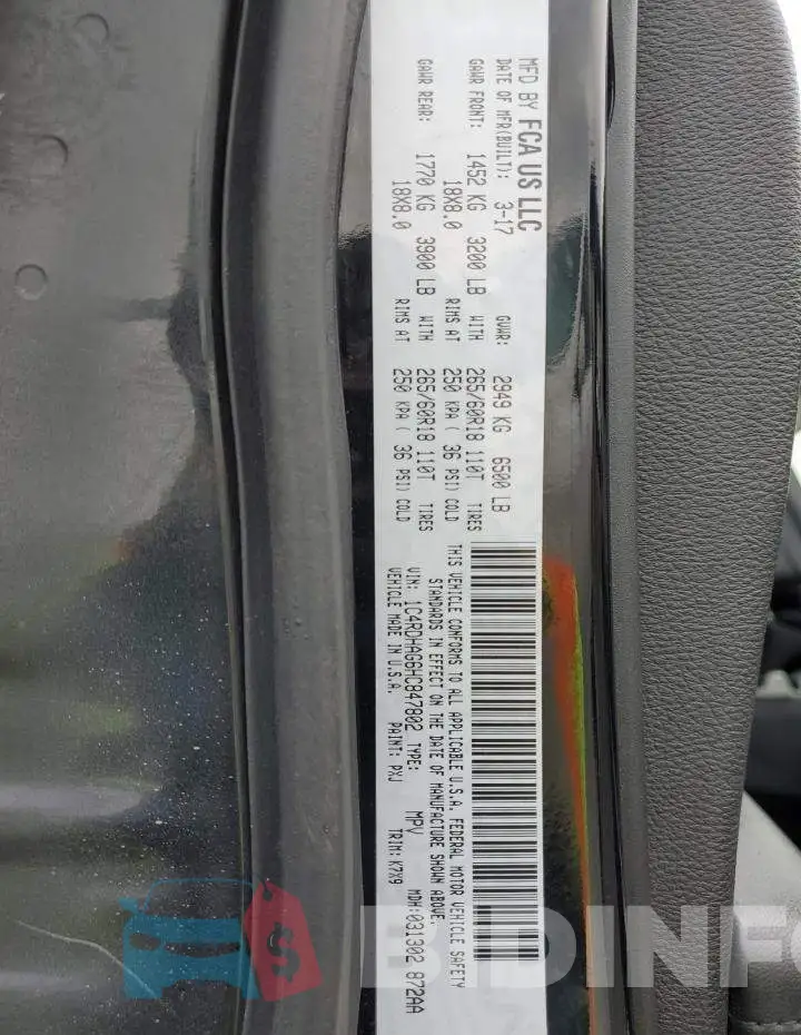 1C4RDHAG6HC847802 Photo# 13