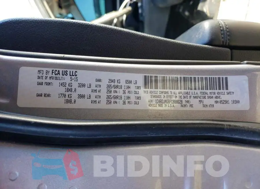 1C4RDJAG6FC888628 Photo# 13