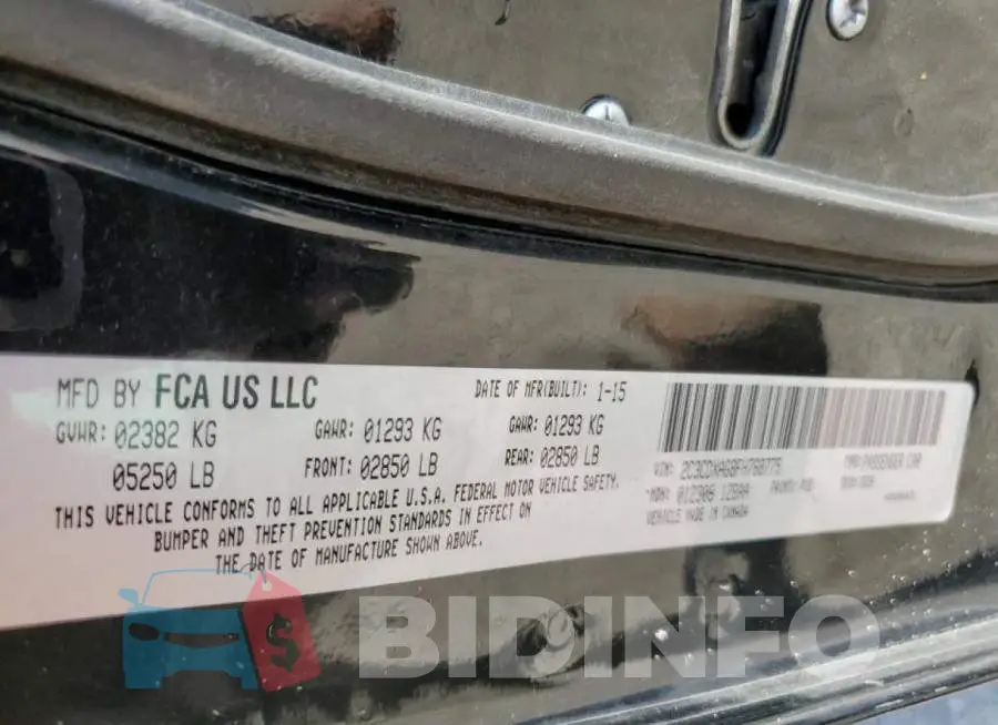 2C3CDXAG8FH768775 Photo# 10