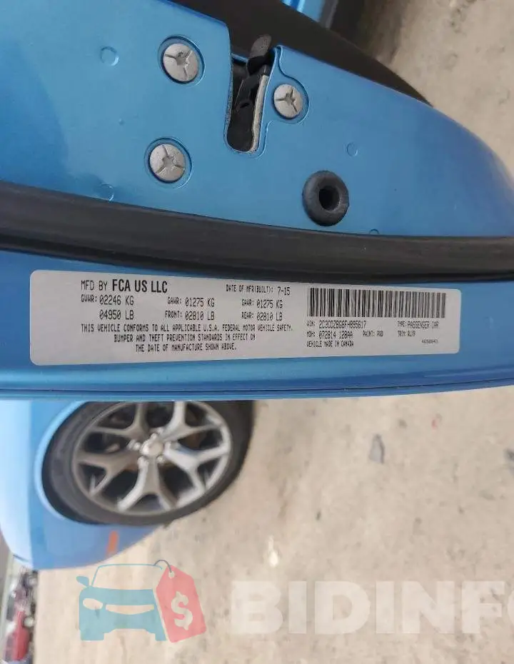 2C3CDZBG8FH895617 Photo# 12