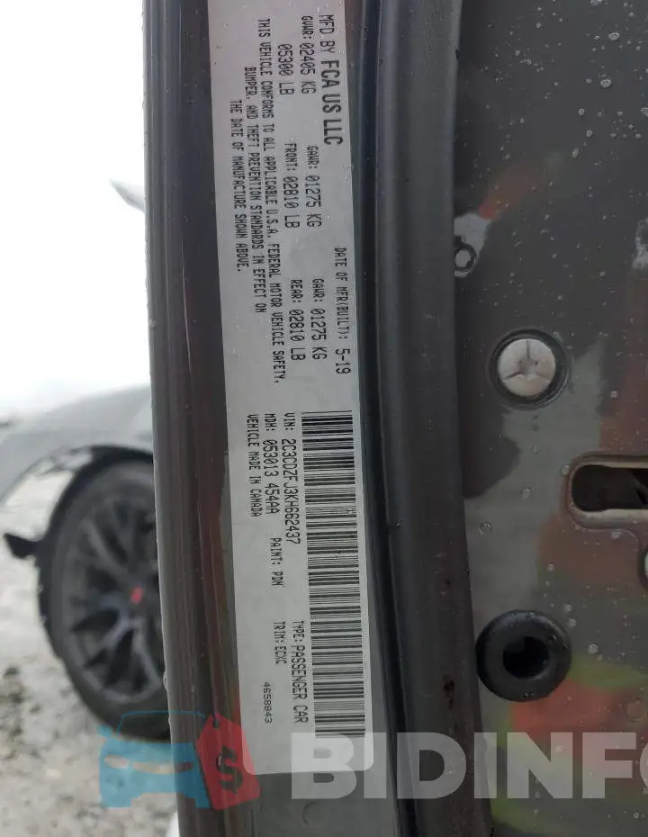 2C3CDZFJ3KH662437 Photo# 12