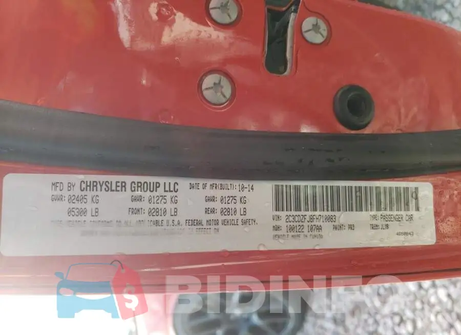 2C3CDZFJ8FH710083 Photo# 12