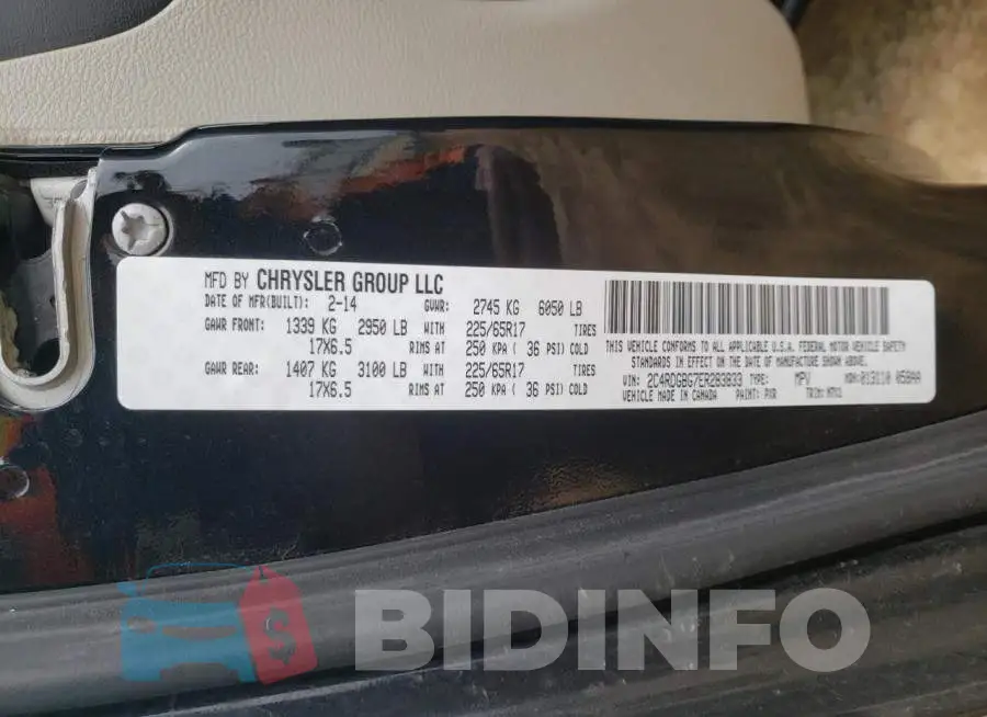 2C4RDGBG7ER283833 Photo# 14