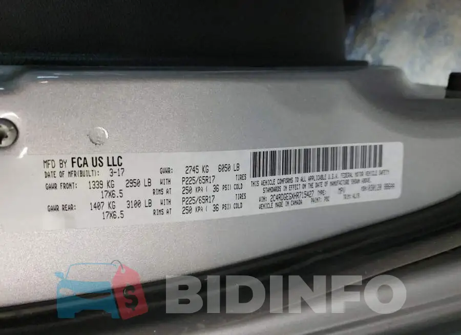 2C4RDGEGXHR715427 Photo# 13