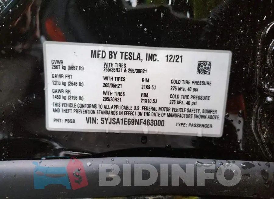 5YJSA1E69NF463000 Photo# 12